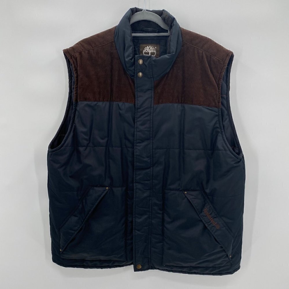 Timberland Vest Jacket Men’s XL Brown/Navy